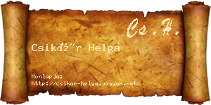 Csikár Helga névjegykártya